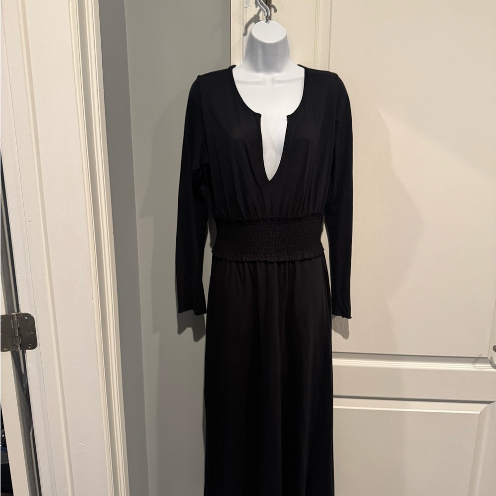 Free People Chic Black Long Sleeve Dress